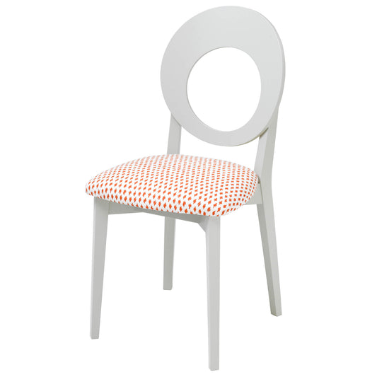 Chloe Dining Chair upholstered in Anni Orange from Penny Morrison