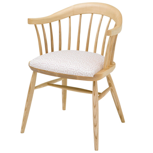 Darwin Modern Windsor Upholstered in Pavilion in Pink by Veere Grenney