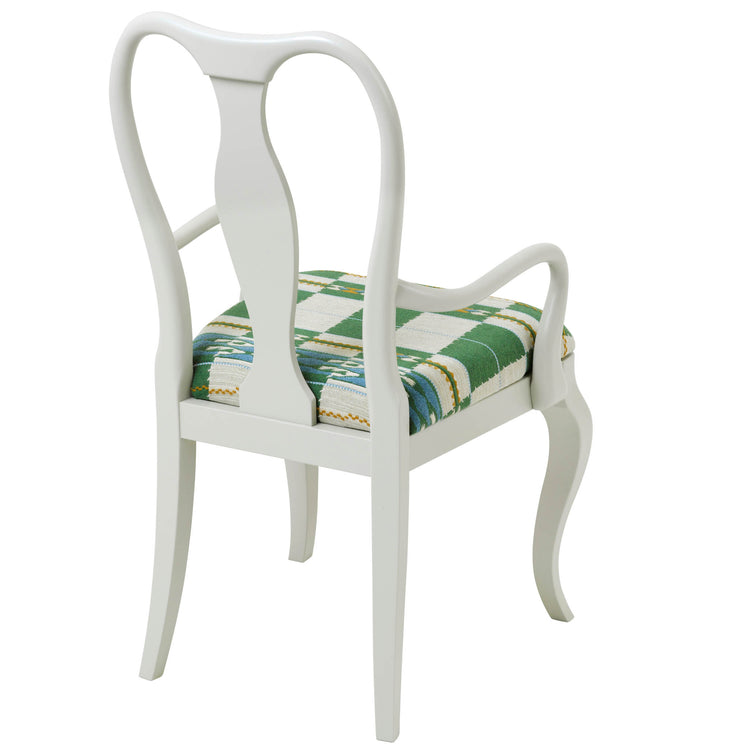 Marco Chair Upholstered in Chubby Check by Kit Kemp