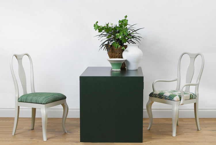 Marco Chair Upholstered in Chubby Check by Kit Kemp