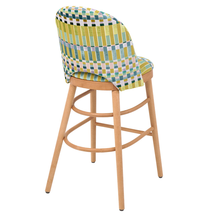Ella Bar Stool upholstered in Reims from Margo Selby.