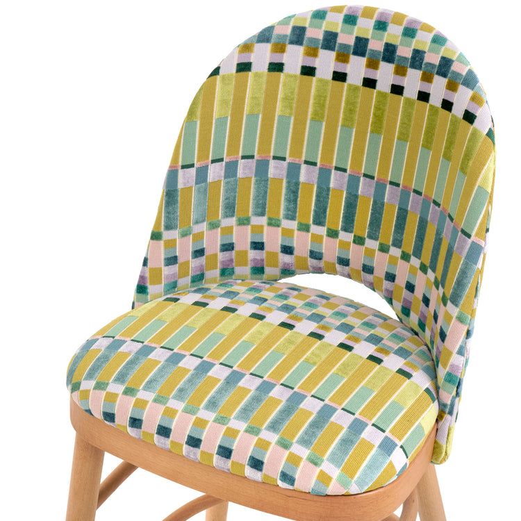 Ella Bar Stool upholstered in Reims from Margo Selby.