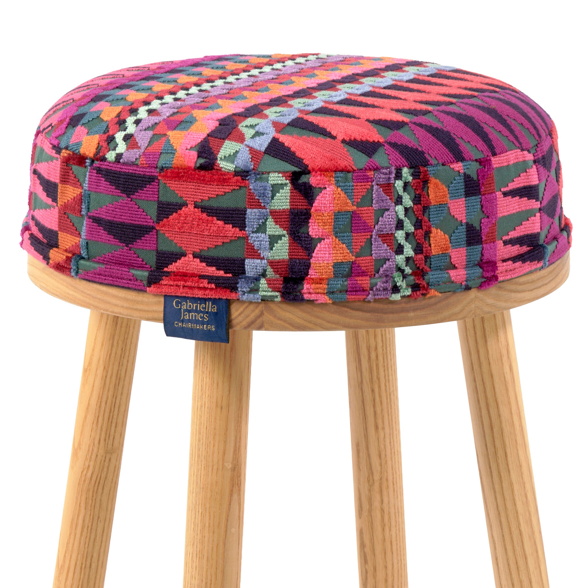 Turner Counter Stool upholstered in Ghent from Margo Selby