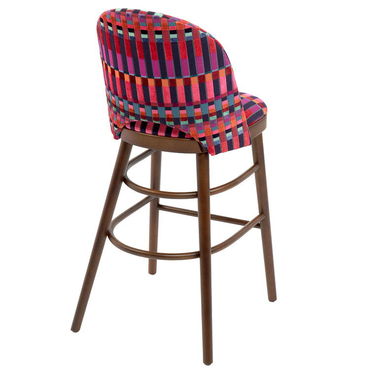 Ella Bar Stool upholstered in Fort from Margo Selby.