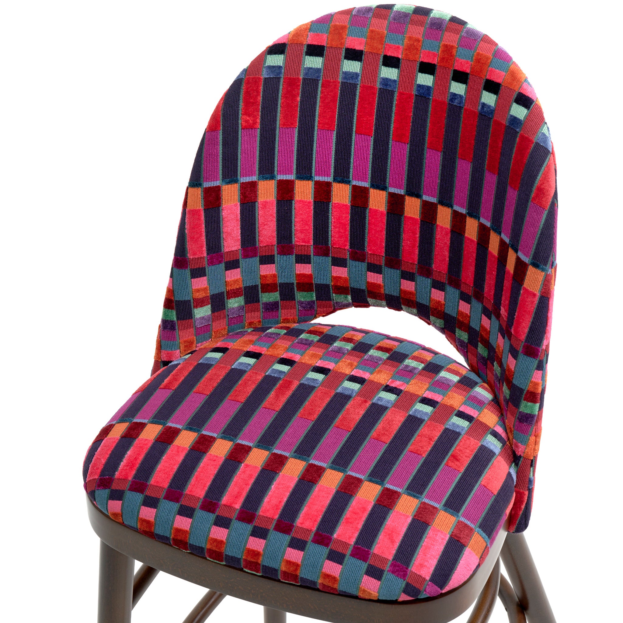 Ella Bar Stool upholstered in Fort from Margo Selby.