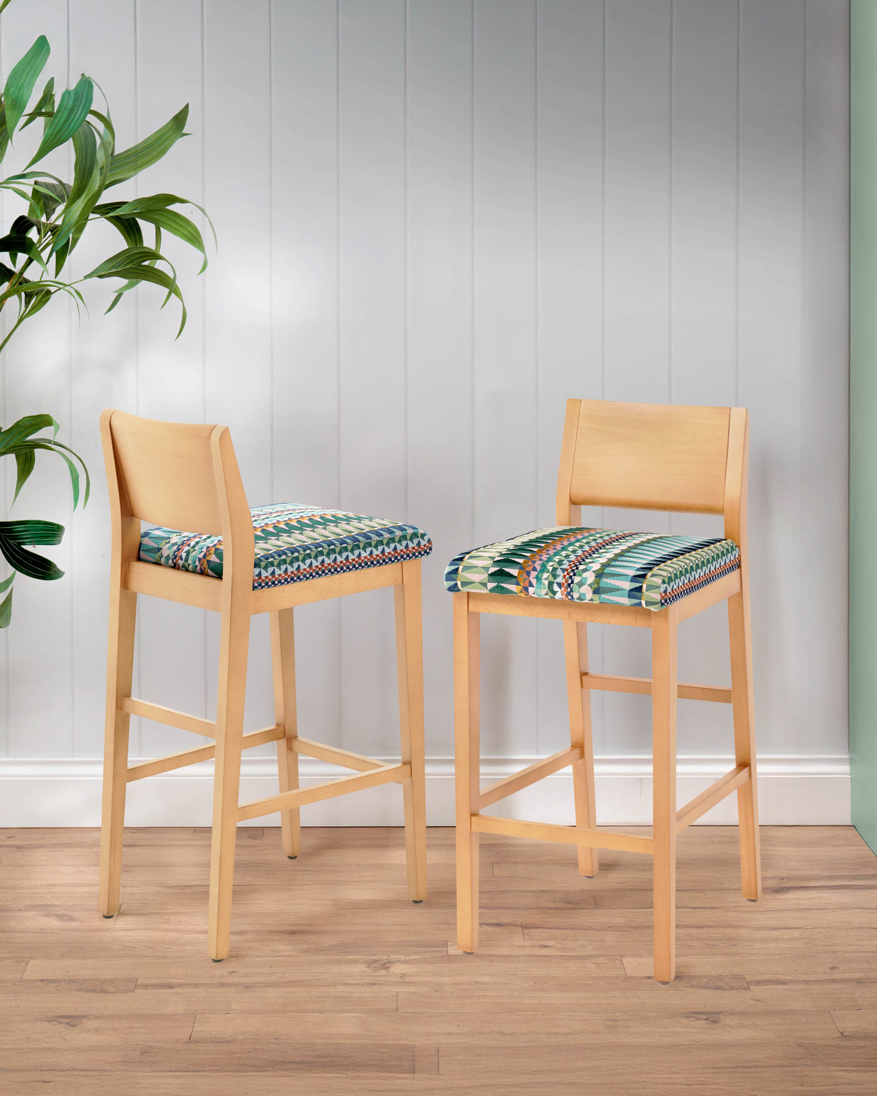 Oxford Bar Stool upholstered in Veurne by Margo Selby