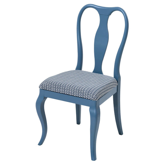 Marco Side Chair Upholstered in Sanara Indigo from Harlequin