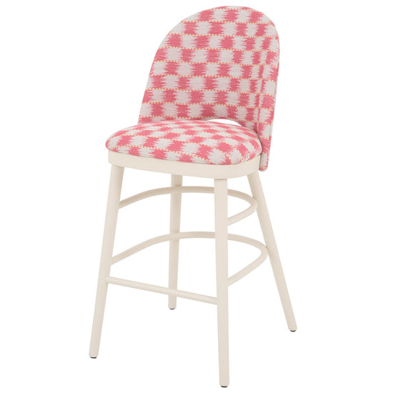 Ella Bar Stool upholstered in Chequers from Titley & Marr