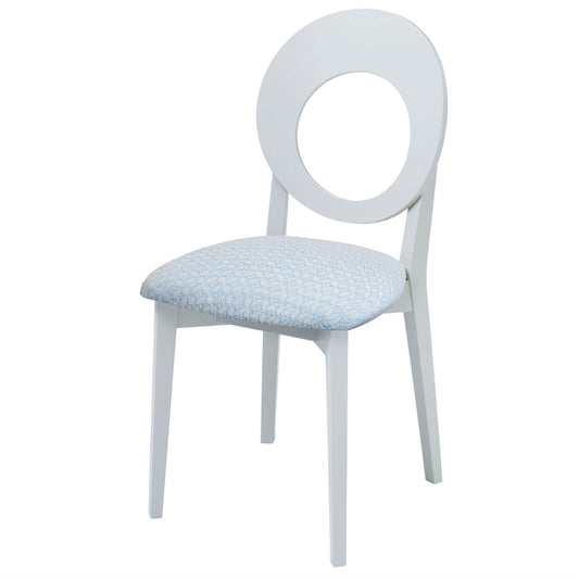 Chloe Dining Chair upholstered in Hastings Bluebell from Northcroft