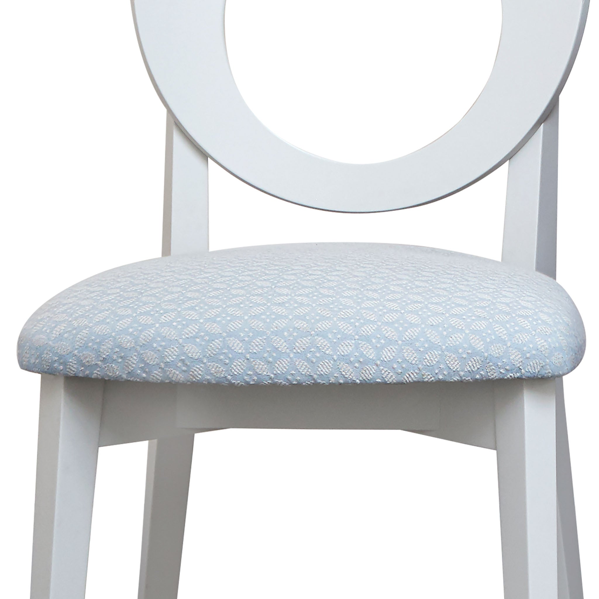 Chloe Dining Chair upholstered in Hastings Bluebell from Northcroft