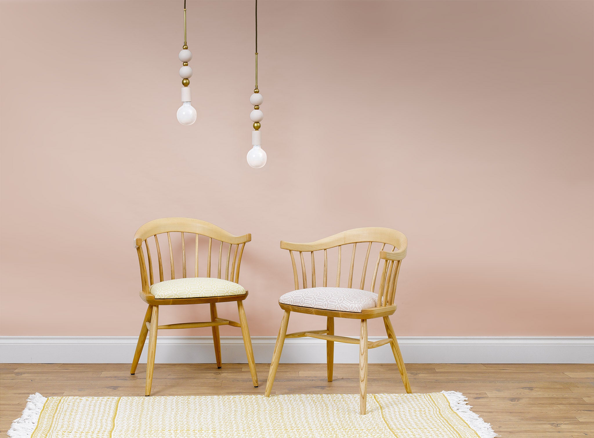 Darwin Modern Windsor Upholstered in Pavilion in Pink by Veere Grenney