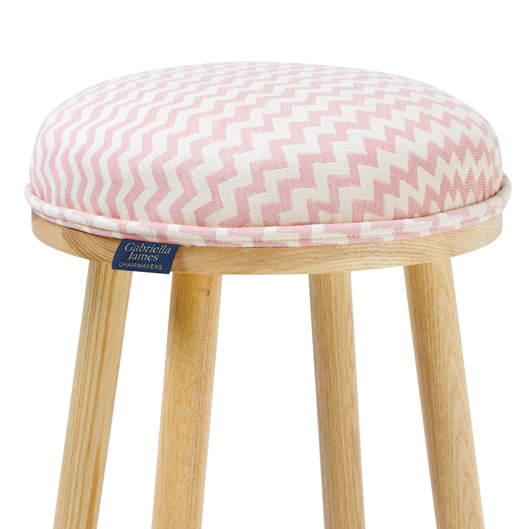 Turner Counter Stool Upholstered in Climbing Chevy from Tori Murphy