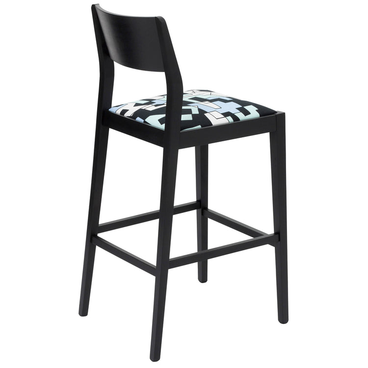 James Bar stool upholstered in NeoGeo By Jon Burgerman
