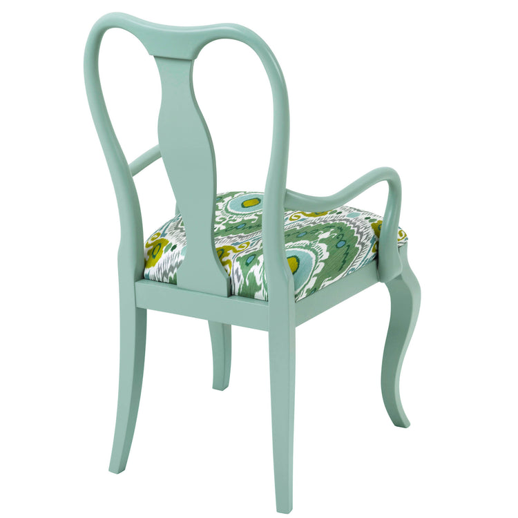 Marco Chair upholstered in Niyali in Nettle from Sanderson