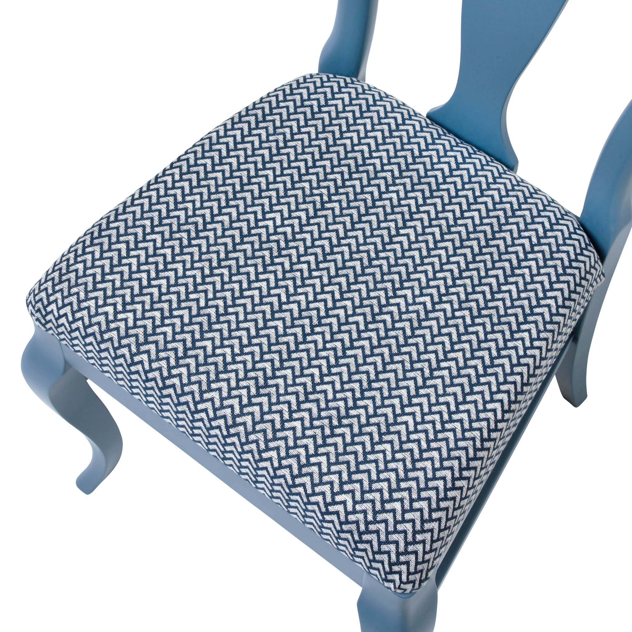 Marco Side Chair Upholstered in Sanara Indigo from Harlequin