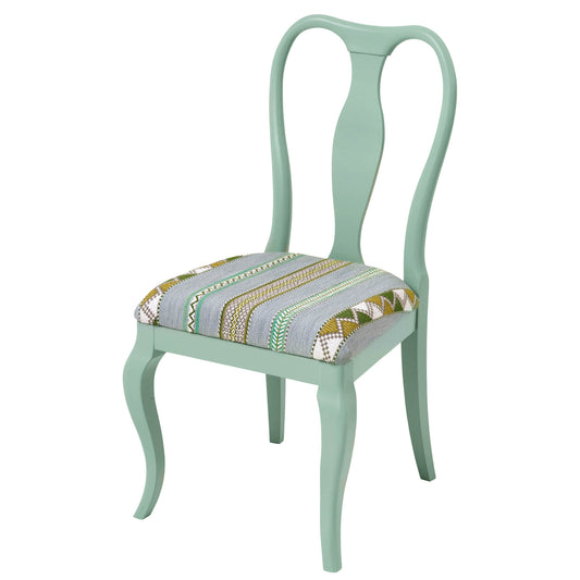 Marco Side Chair Upholstered in Woven Ribbon by Kit Kemp