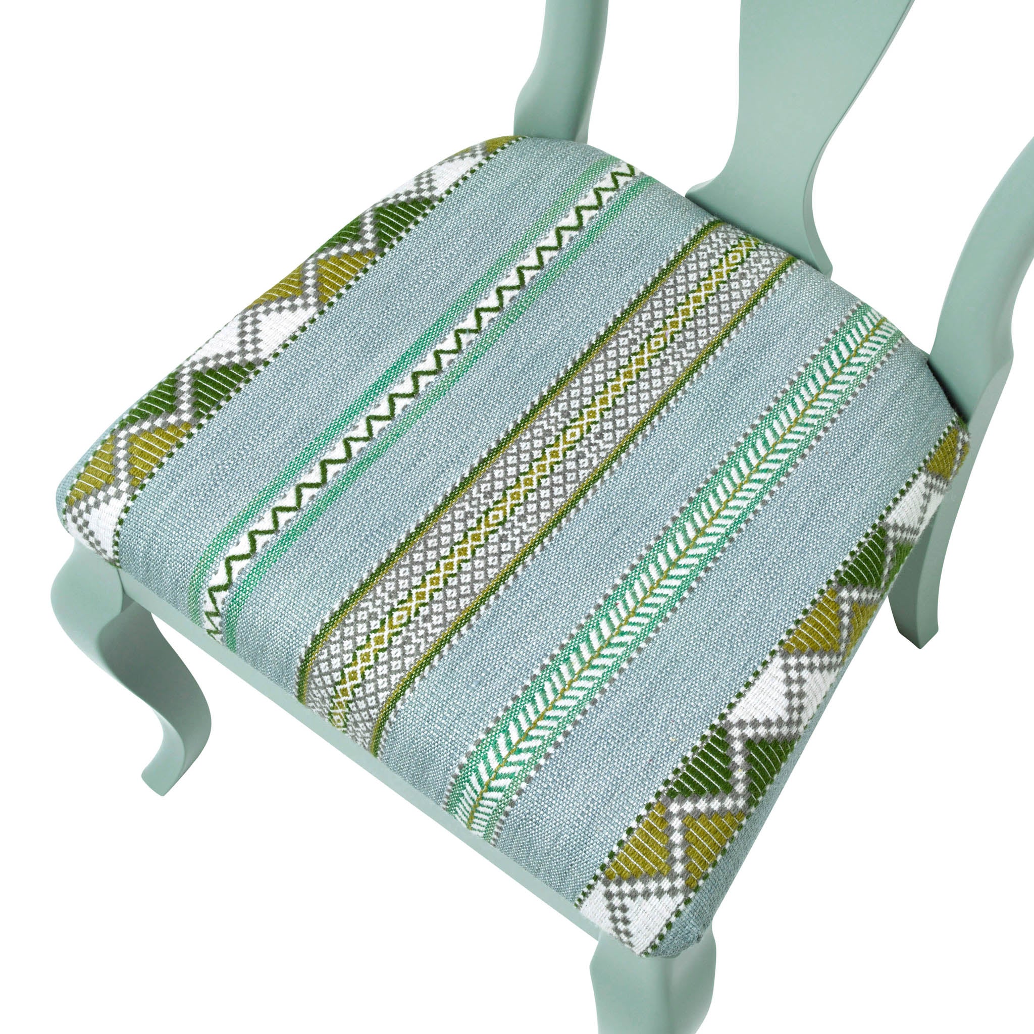 Marco Side Chair Upholstered in Woven Ribbon by Kit Kemp