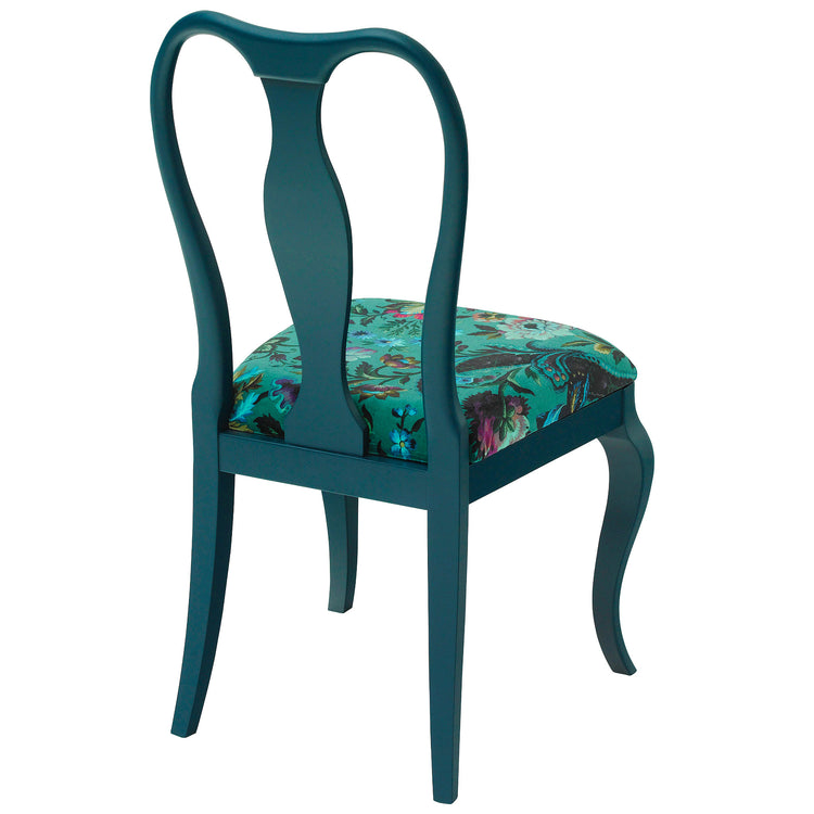 The Marco Chair Upholstered in Florika by House of Hackney, finished in Hague Blue