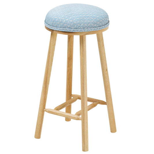 Turner Counter Stool Upholstered in pretty Hastings Bluebell from Northcroft