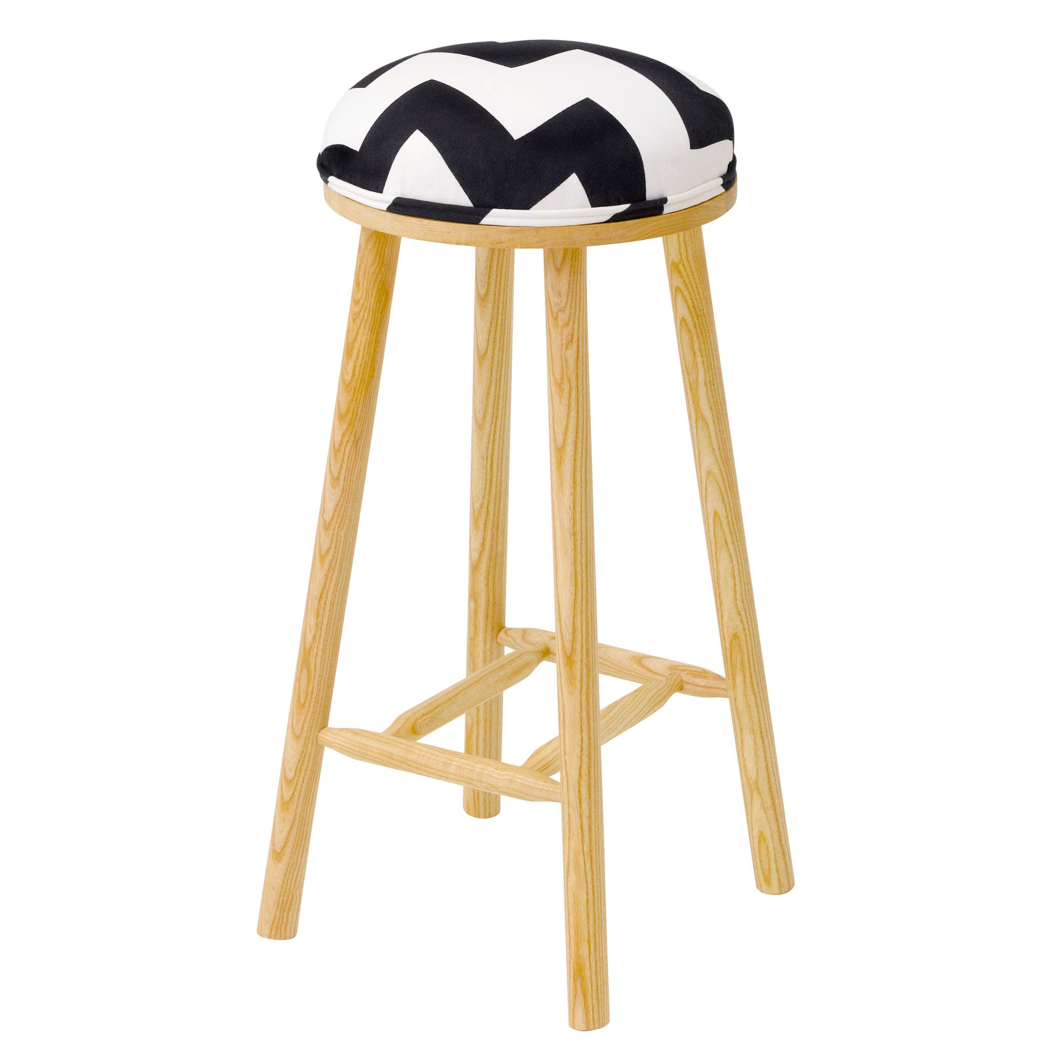 Turner Counter Stool Upholstered in Tizzy Peaks from Jon Burgerman