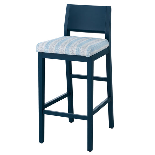 Oxford Bar Stool upholstered in Holt by Jane Churchill