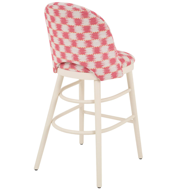 Ella Bar Stool upholstered in Chequers from Titley and Marr