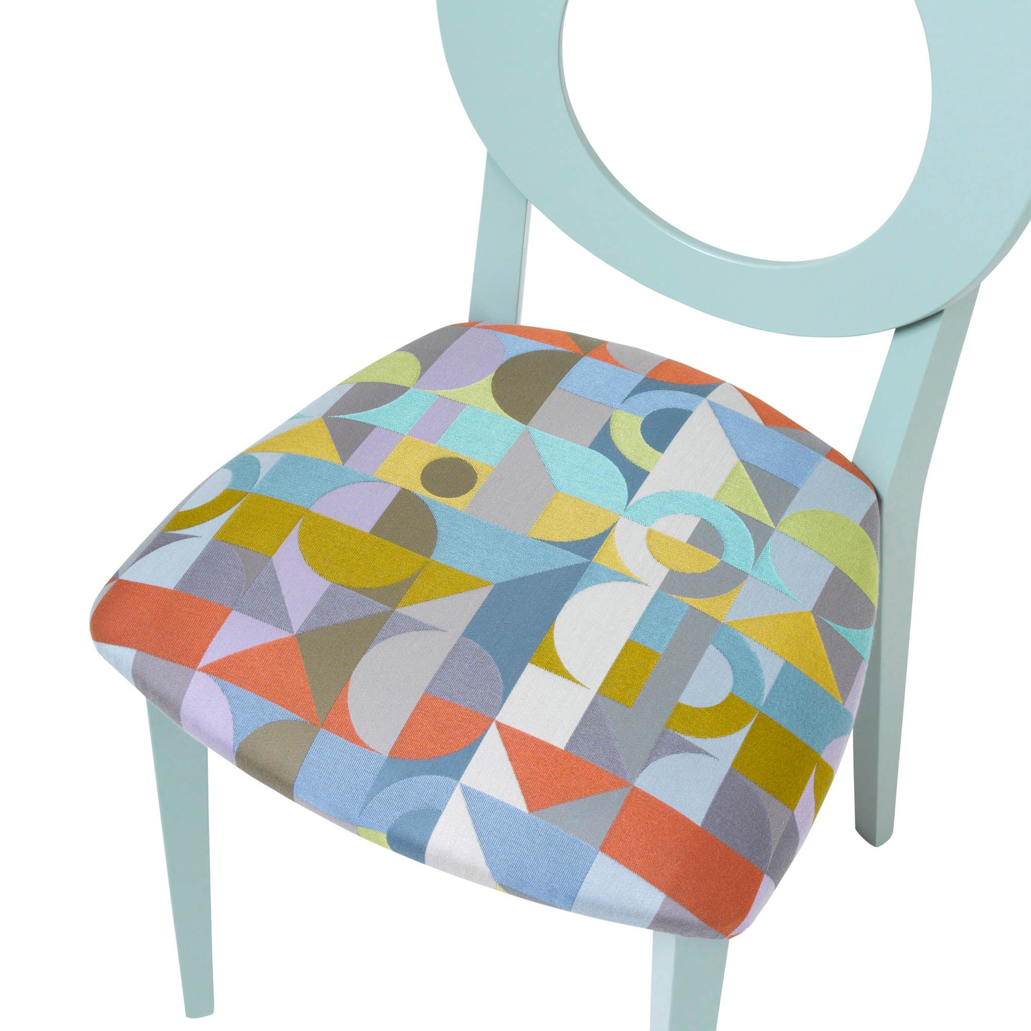 Aqua Chloe Dining Chair upholstered in Motown from Margo Selby